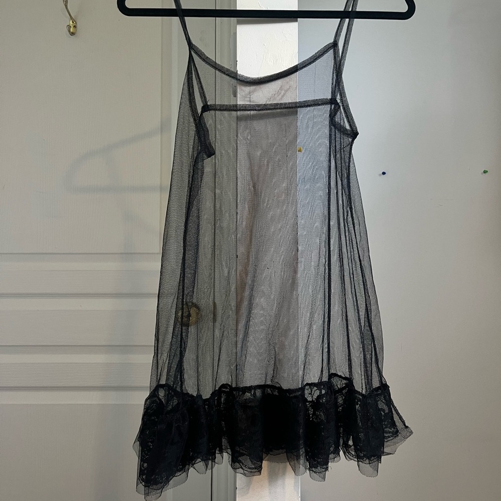 Sheer Black Slip Dress